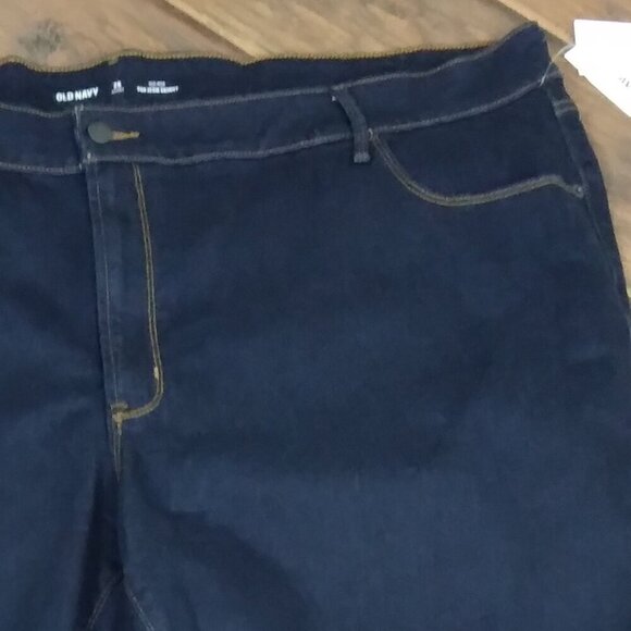 Old Navy | NWT Mid-Rise Pop Icon Skinny Jean Dark Wash | Plus Size 28 Short - Picture 4 of 10